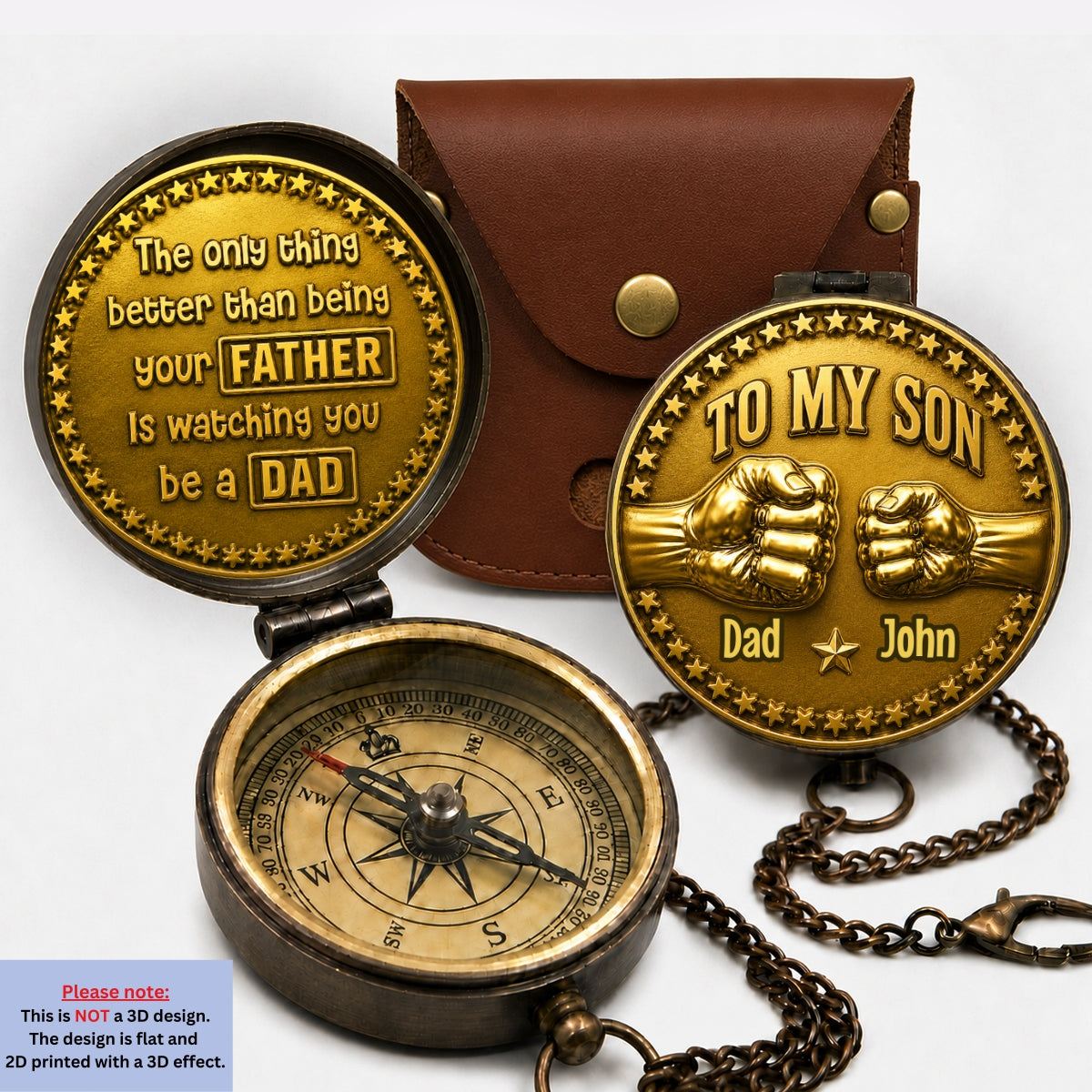 Being A Dad - Personalized Pocket Compass