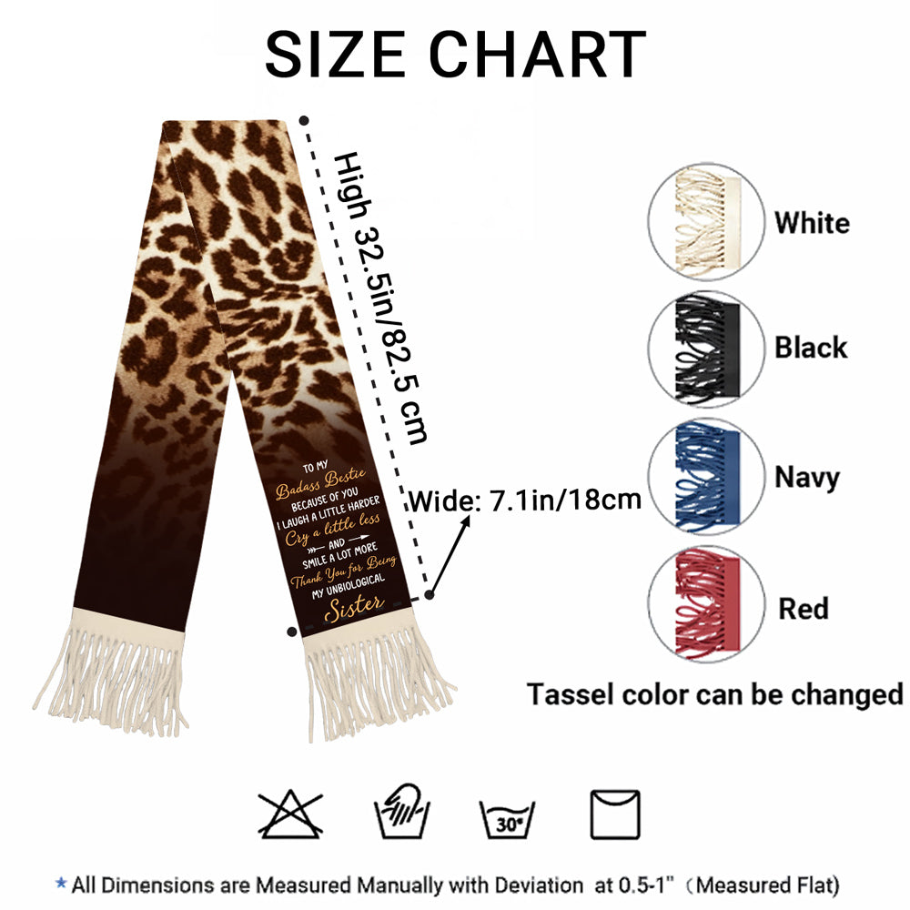 To My Badass Bestie - Personalized Scarf