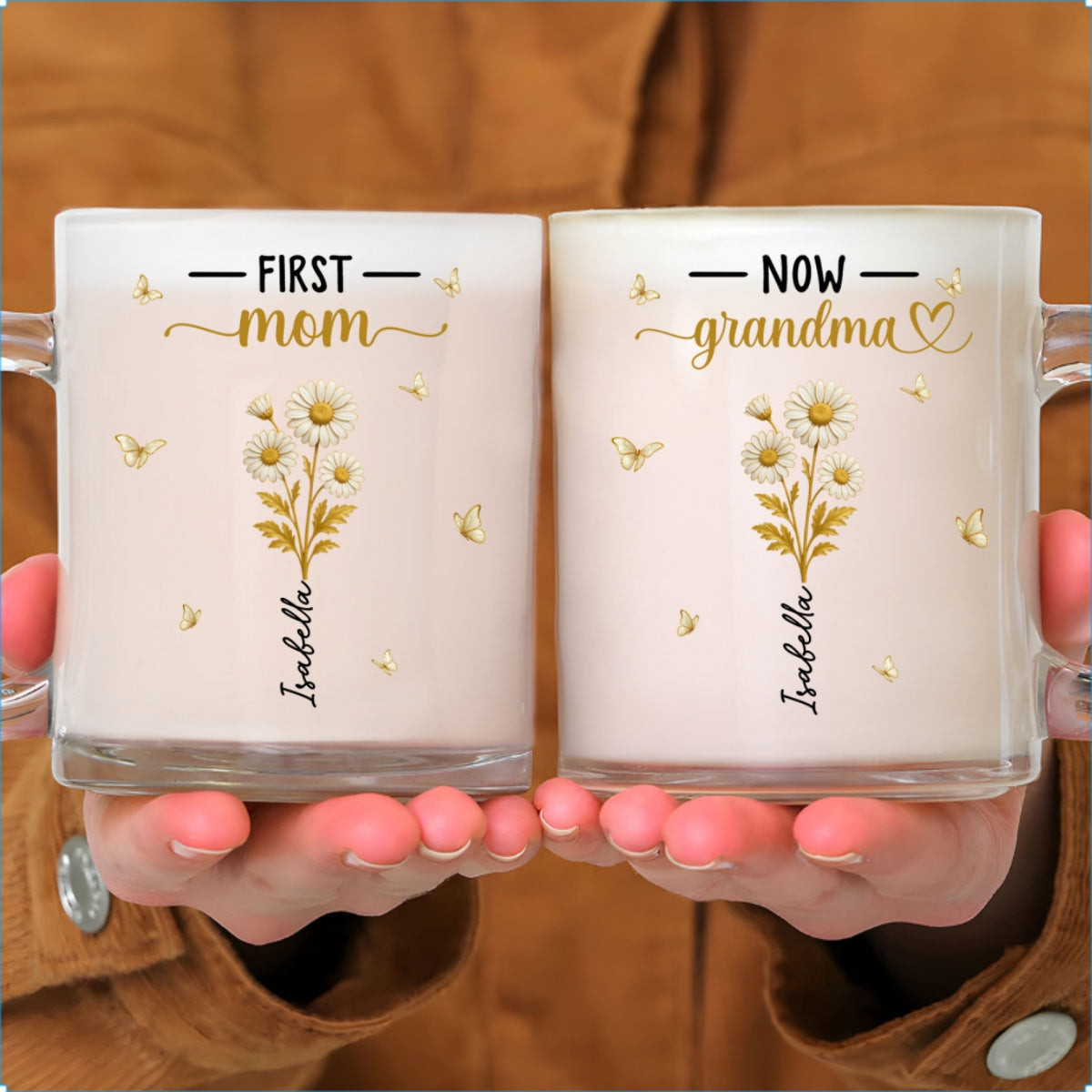Custom Christmas & Birthday Gift For Grandma • Blooming Love Grandma - Personalized Glass Mug
