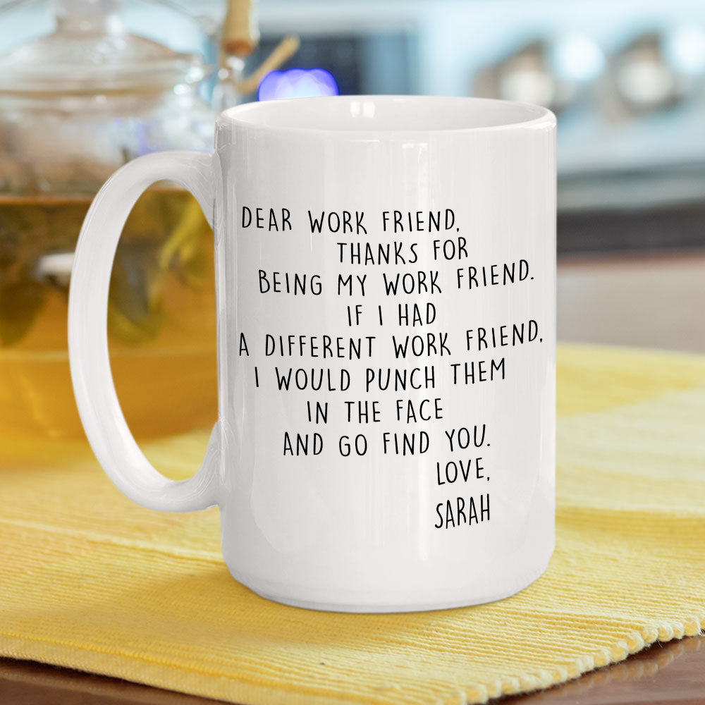 Custom Coworker, Christmas & Birthday Team Appreciation Gift • If I Had A Different Work Friend - Personalized Coffee Mug