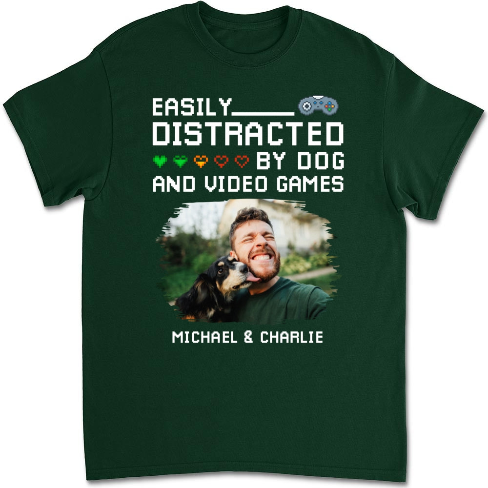 Custom Photo Christmas Anniversary Keepsake Gifts For Husband • Pause Game Pet Dog Photo - Personalized Shirt