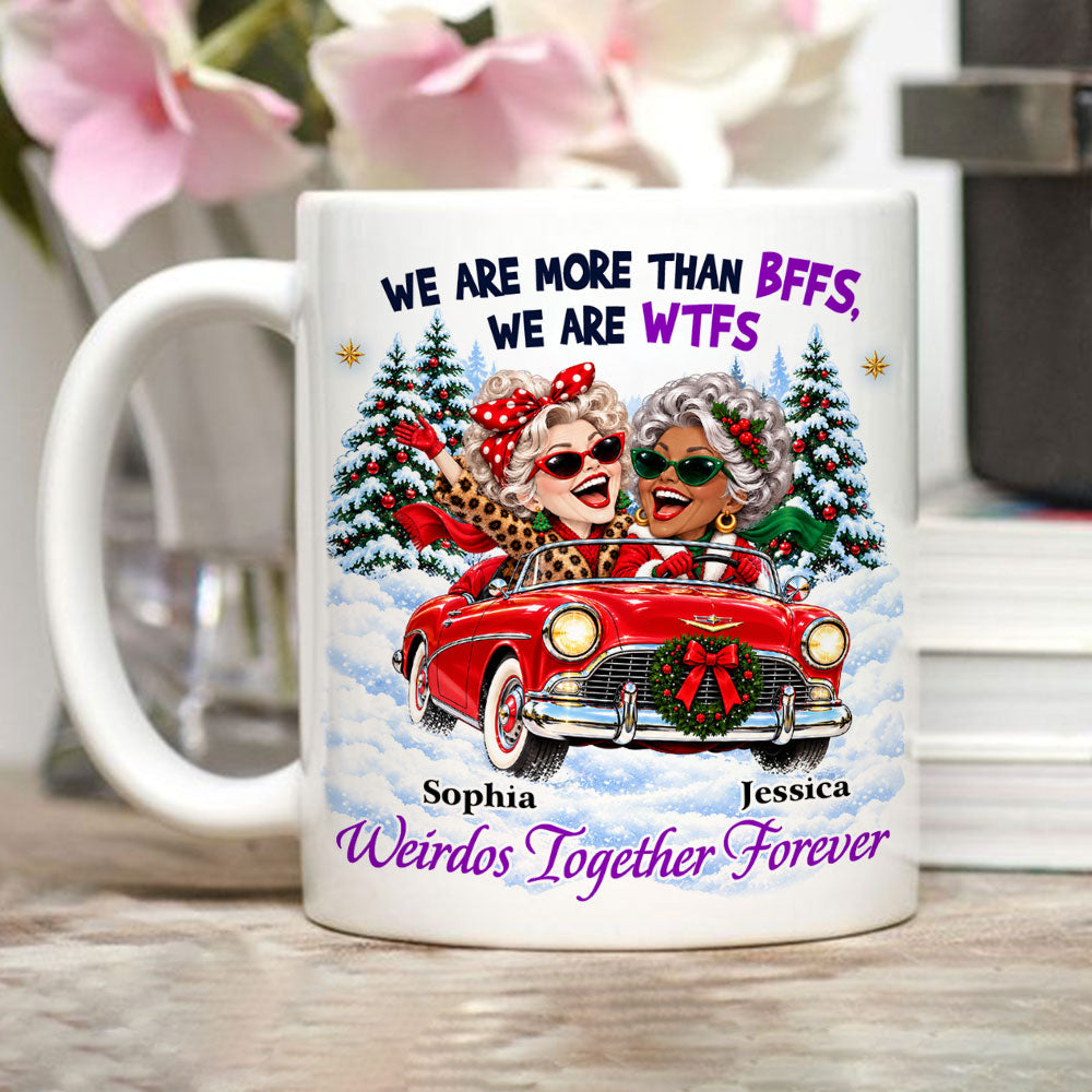 Custom Best Friend, Christmas & Birthday Friendship Keepsake Gift • Road Trip Weirdos - Personalized Coffee Mug