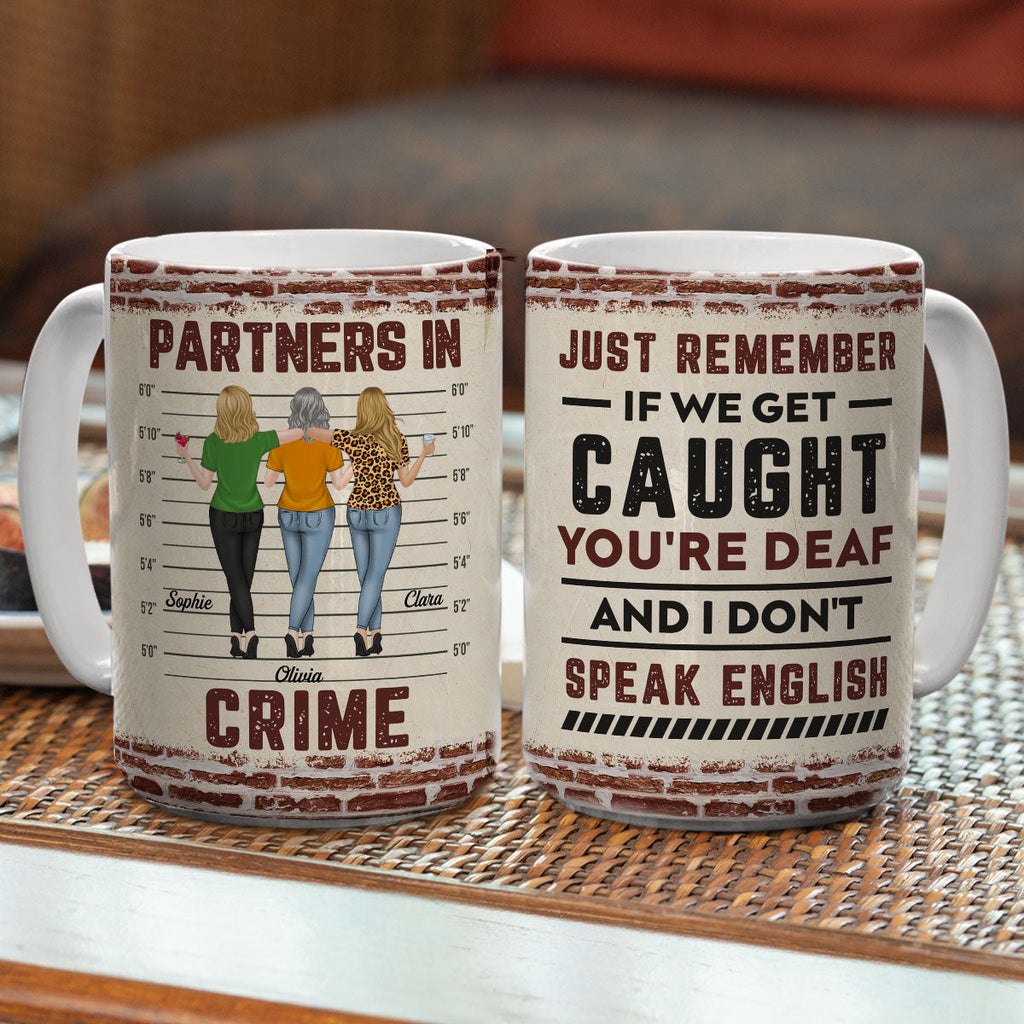 Custom Best Friend, Christmas & Birthday Friendship Keepsake Gift • If We Get Caught Bestie - Personalized Coffee Mug