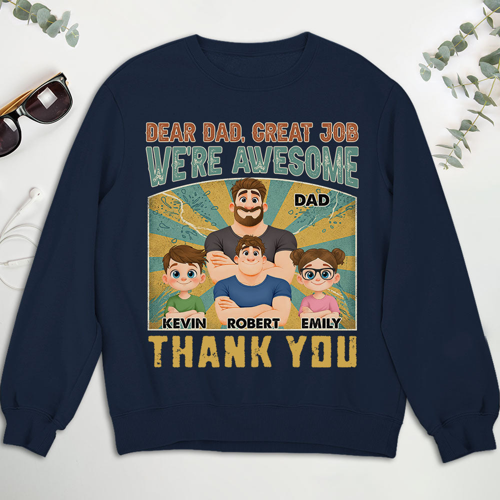 Custom Father's Day, Special Gift for Dad & Grandpa • Thank You Best Dad Stylized - Personalized Shirt
