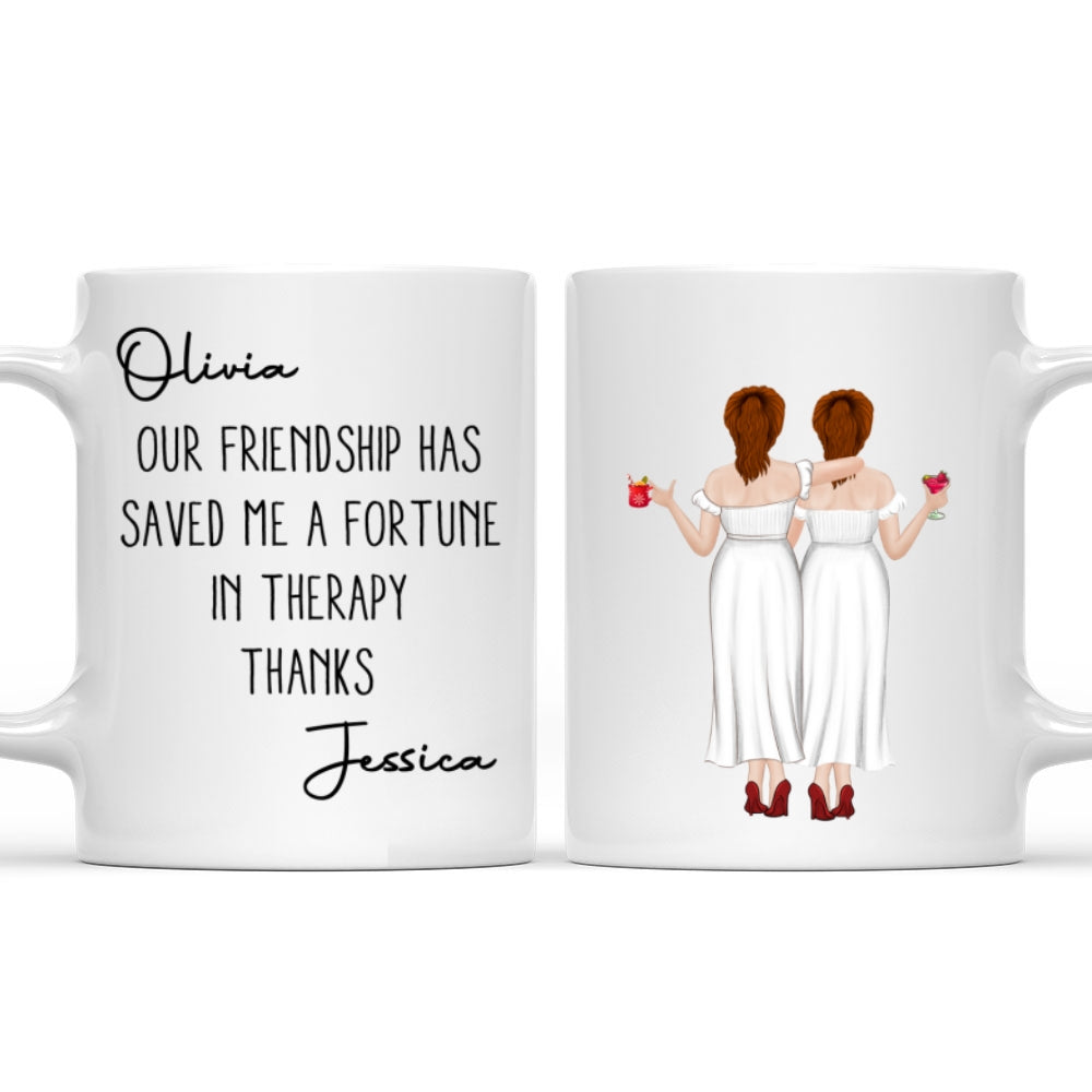 Custom Best Friend, Christmas & Birthday Friendship Keepsake Gift • Save Me A Fortune - Personalized Coffee Mug