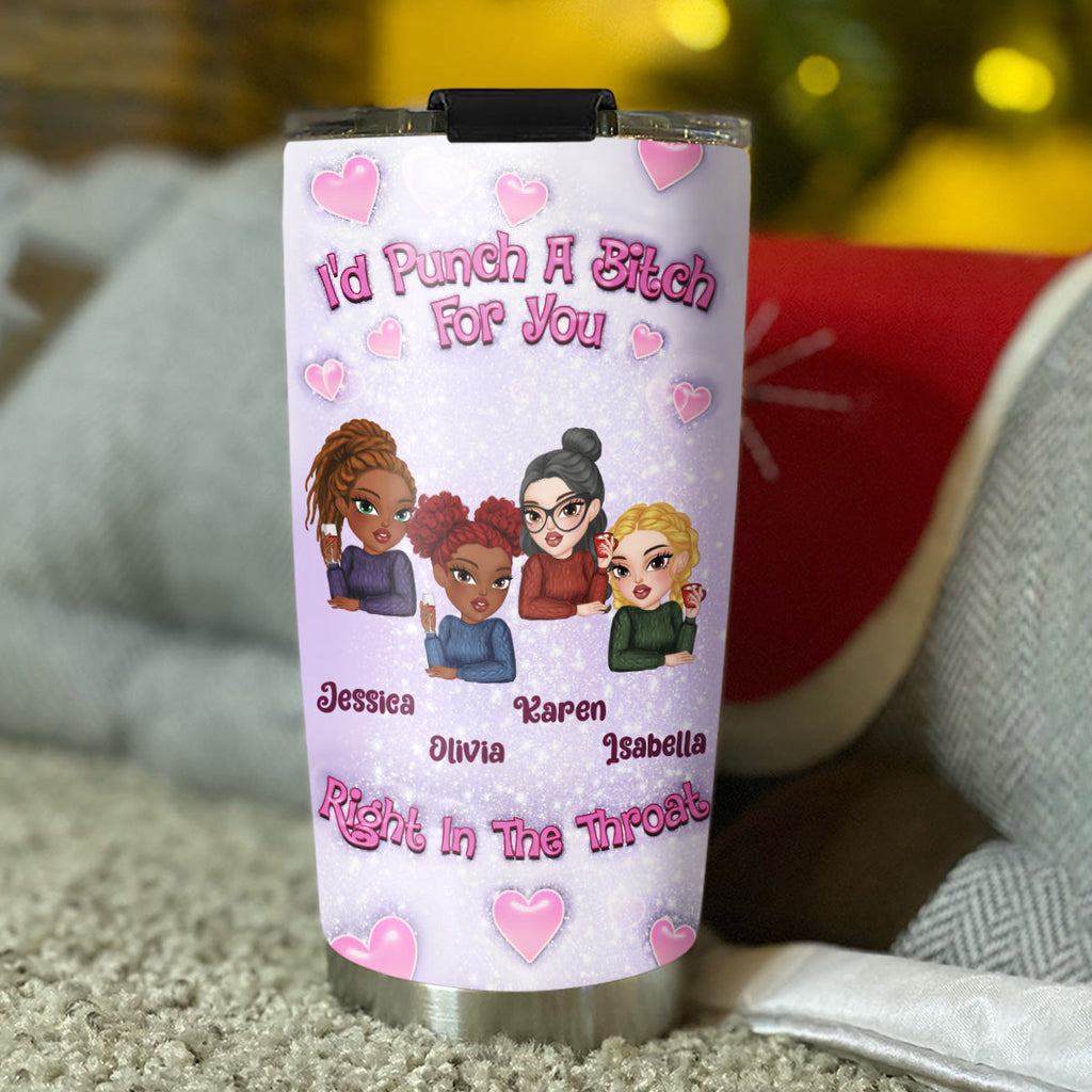 Custom Christmas Birthday Gifts For Best Friend • Bestie Together - Personalized 3D Inflated Effect Tumbler
