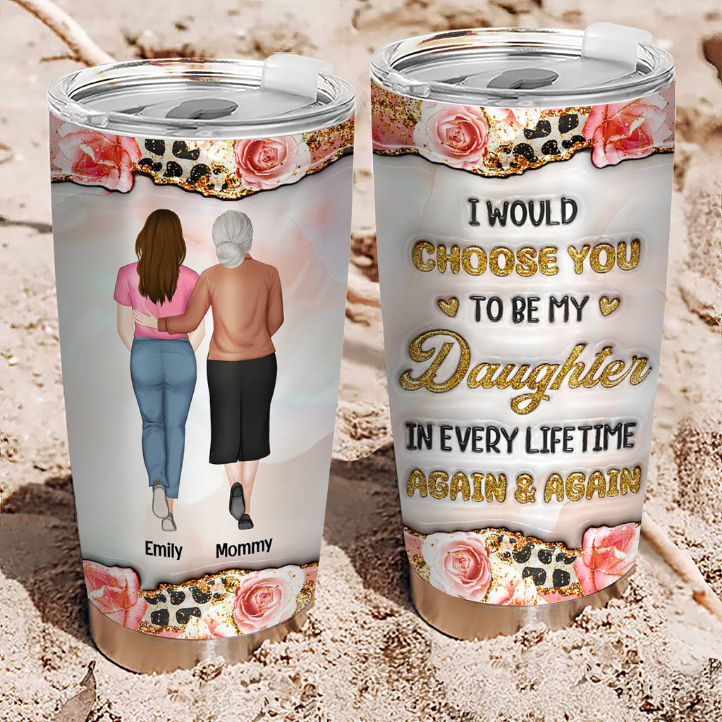 Custom Christmas Birthday Gifts For Daughter • My Heart My Daughter - Personalized 3D Inflated Effect Tumbler