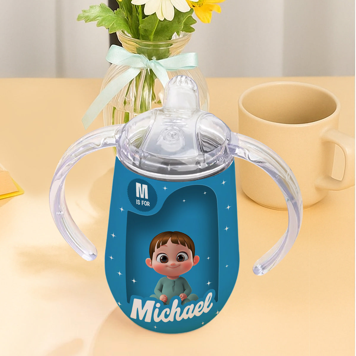 Cute Baby - Personalized Sippy Cup With Handles