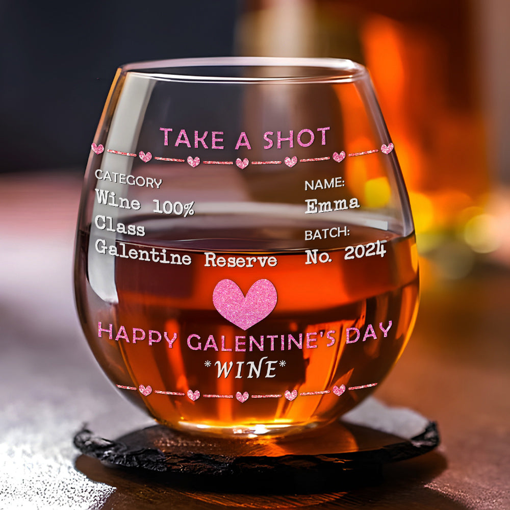 Galentine Shot - Personalized Wine Glass