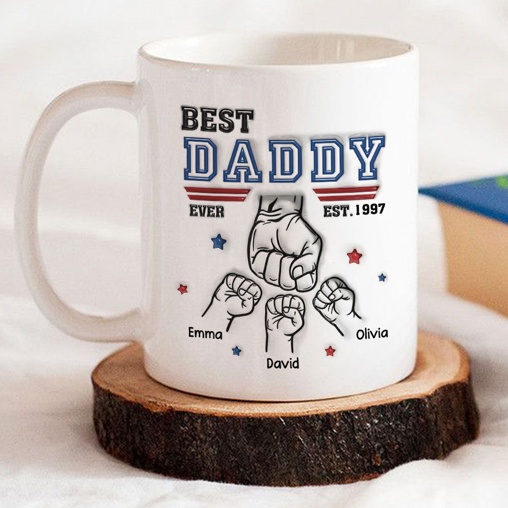 Custom Father's Day, Special Gift for Dad & Grandpa • Our Dad - Personalized 3D Inflated Effect Mug