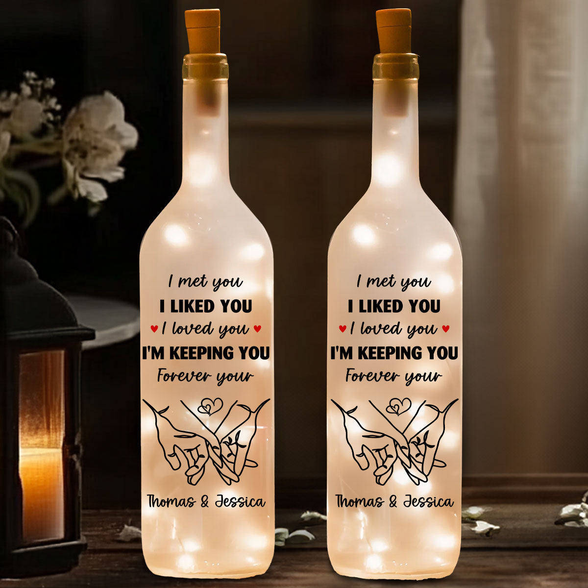 I Am Keeping You - Personalized Bottle Lamp