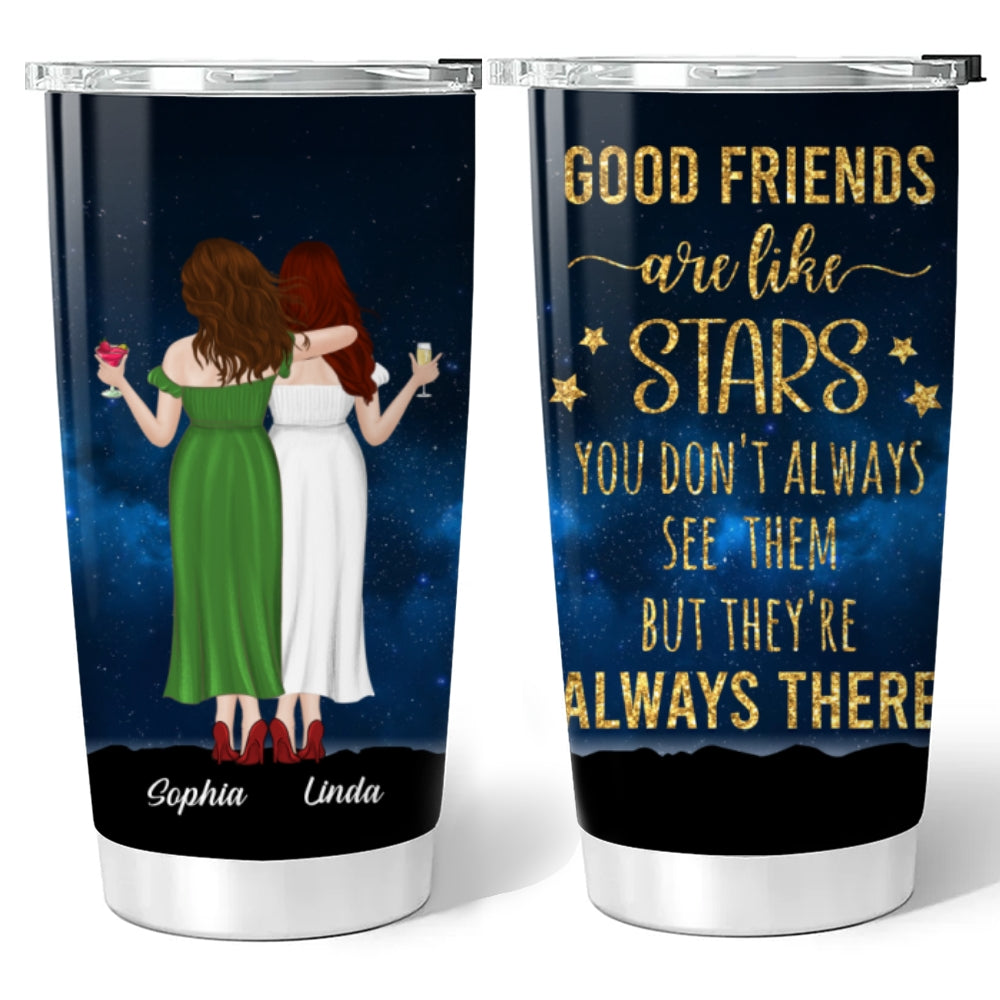 Custom Christmas Birthday Gifts For Best Friend • Good Friends - Personalized Tumbler