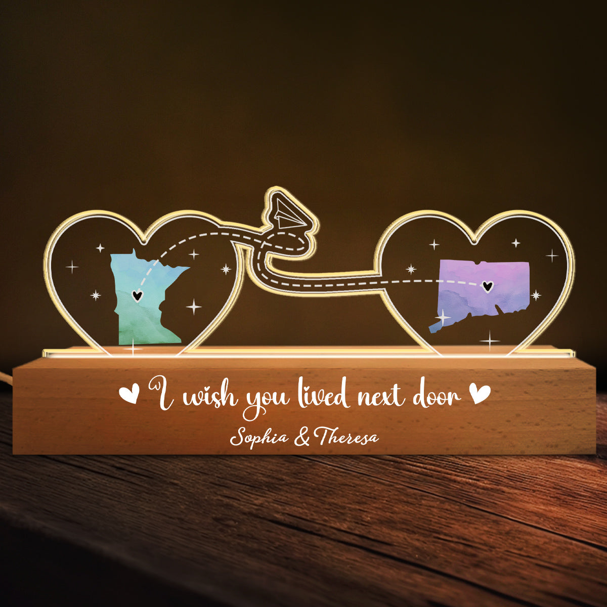 Custom Gift for Best Friends, Sister, Birthday & Christmas • True Friendship Is A Precious Gift - Personalized Acrylic Letters 3D LED Night Light