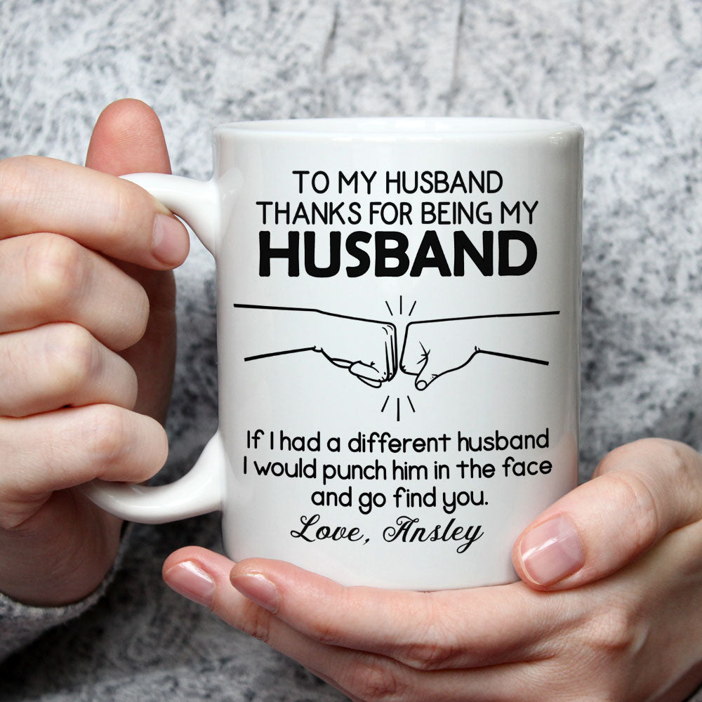 Custom Anniversary Keepsake Gifts For Couple • I Would Punch For You Husband - Personalized Coffee Mug