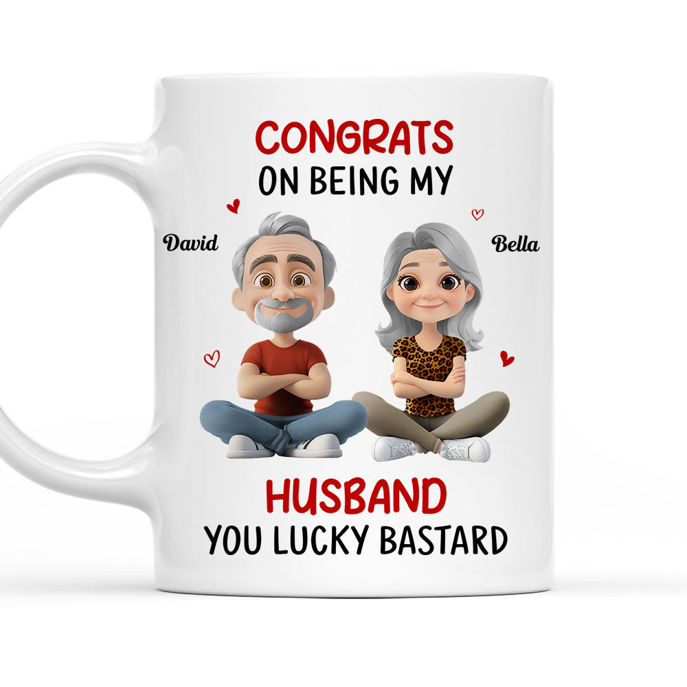 Custom Anniversary Keepsake Gifts For Couple • Congrats My Husband - Personalized Coffee Mug