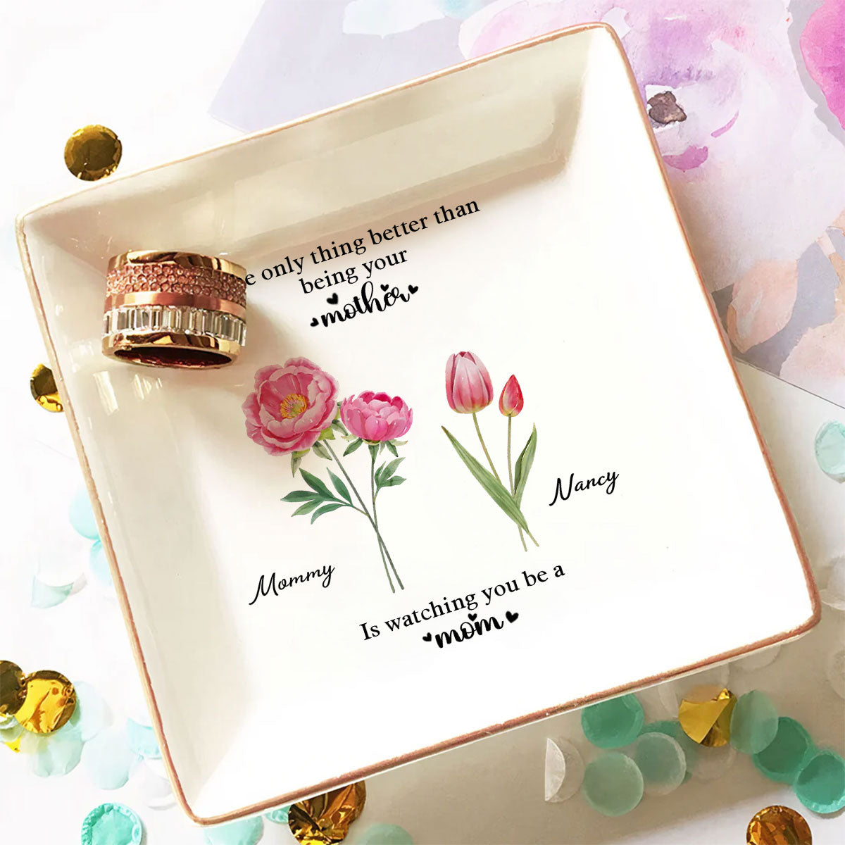Custom Bestie Trinket Dish, Birthday Christmas Gift For Best Friend • You Are The Best Thing - Personalized Jewelry Dish
