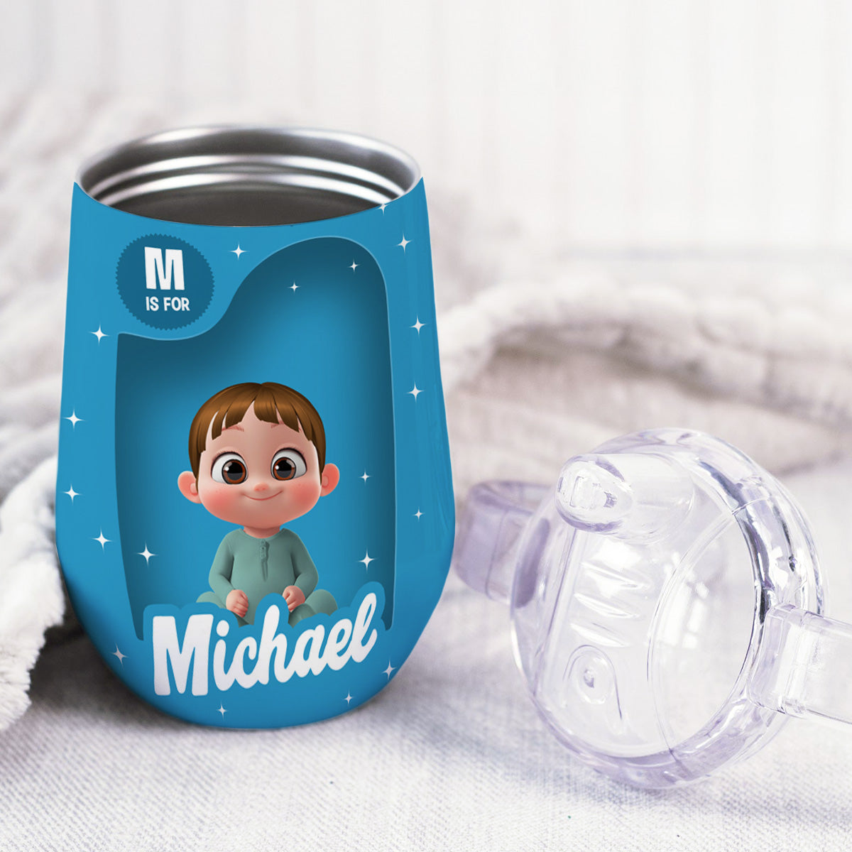 Cute Baby - Personalized Sippy Cup With Handles