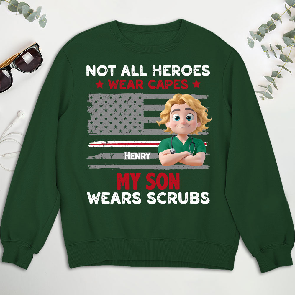 Custom Christmas & Birthday Gift for Dad, Grandpa • Not All Heroes Wear Capes - Personalized Shirt