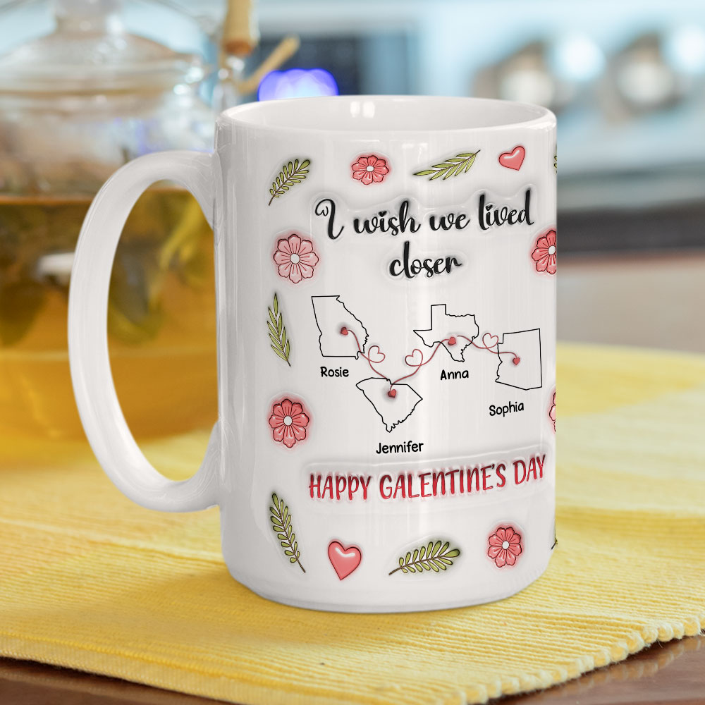 Custom Best Friend, Christmas & Birthday Friendship Keepsake Gift • Galentine Club - Personalized 3D Inflated Effect Mug