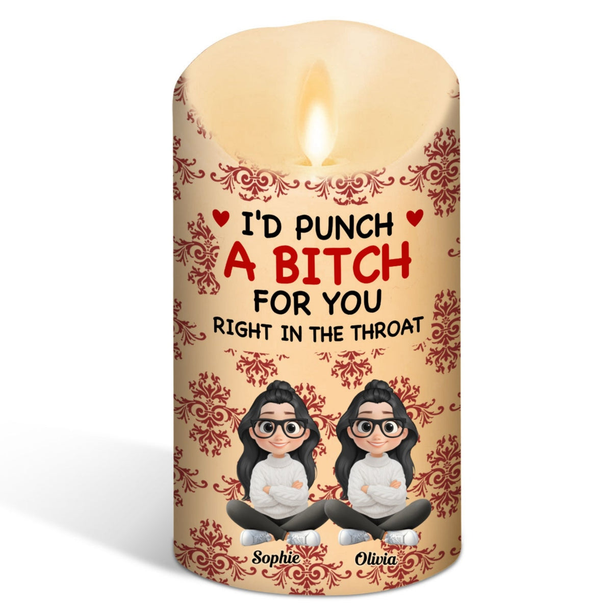 Bestie With Christmas 2025 - Personalized LED Candle