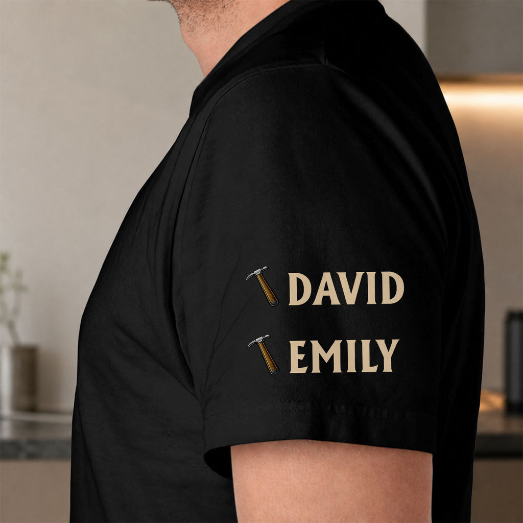 Custom Father's Day, Special Gift for Dad & Grandpa • Fixing Dad - Personalized Shirt With Design On Sleeve