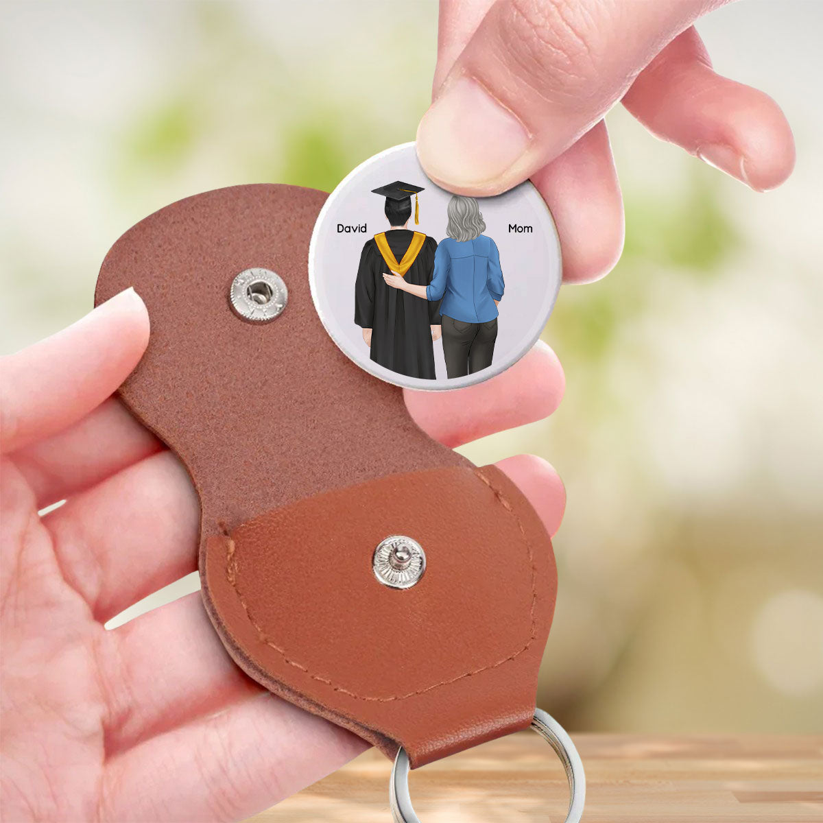 Custom Coin Keychain for Son, Father's Day Birthday Gifts • You Are Braver Strong Smarter - Personalized Pocket Hug