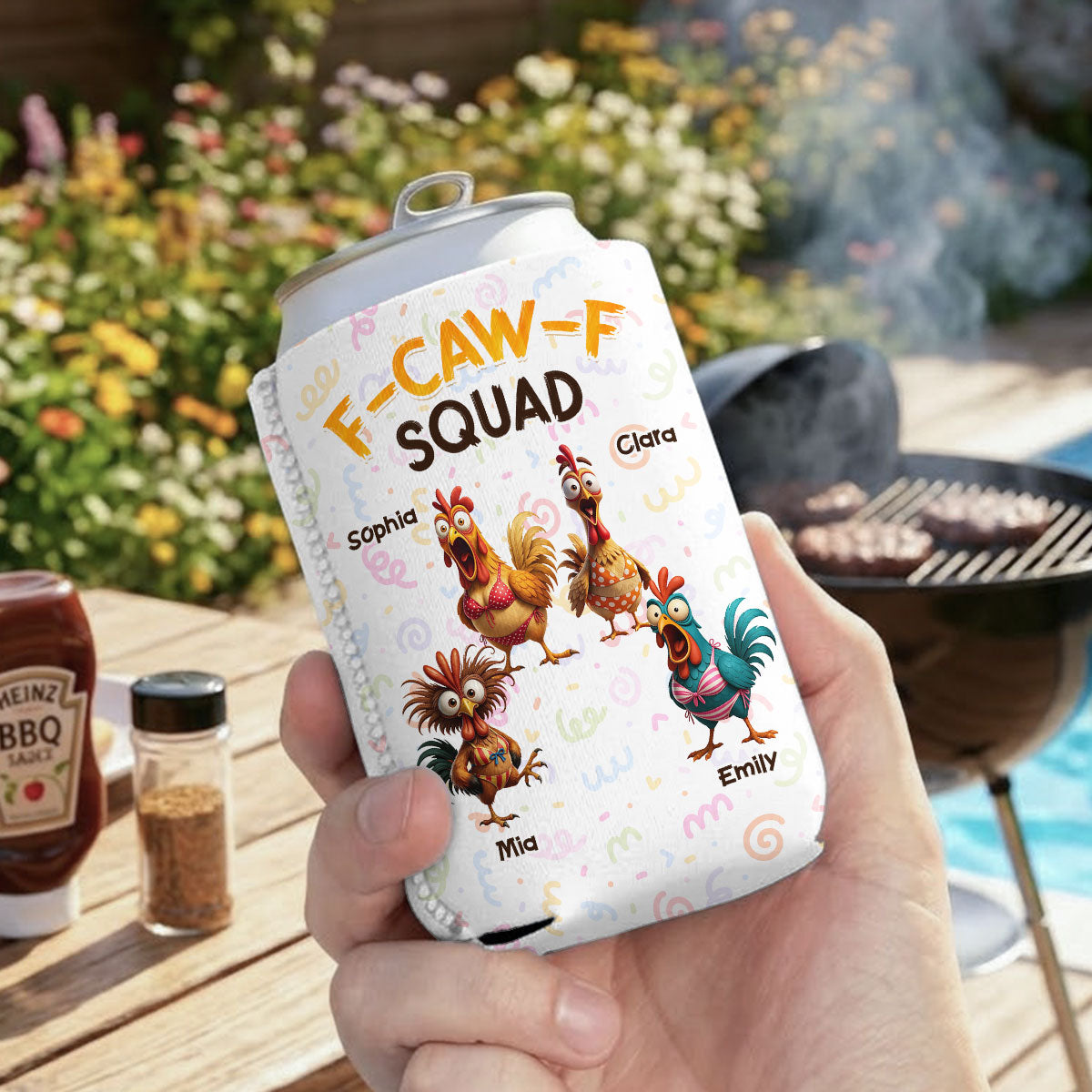 My FCAWF Squad - Personalized Skinny Can Cooler