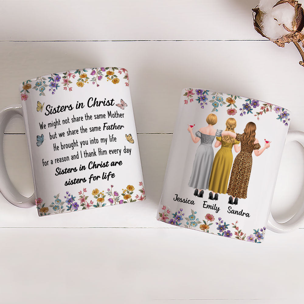 Custom Best Friend, Christmas & Birthday Friendship Keepsake Gift • Grace Brought Us - Personalized Coffee Mug