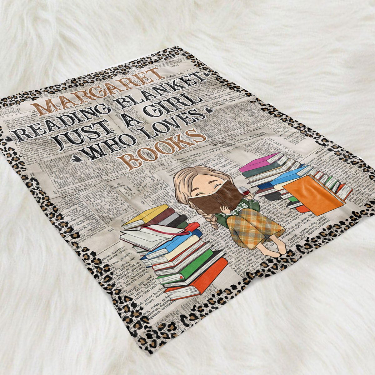 Reading Blanket - Personalized Fleece Blanket
