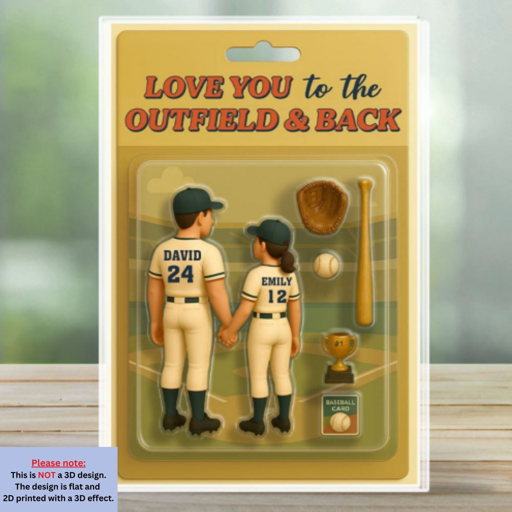 Custom Couple's Decor, Anniversary & Wedding Gift • Baseball Couple - Personalized Acrylic Plaque