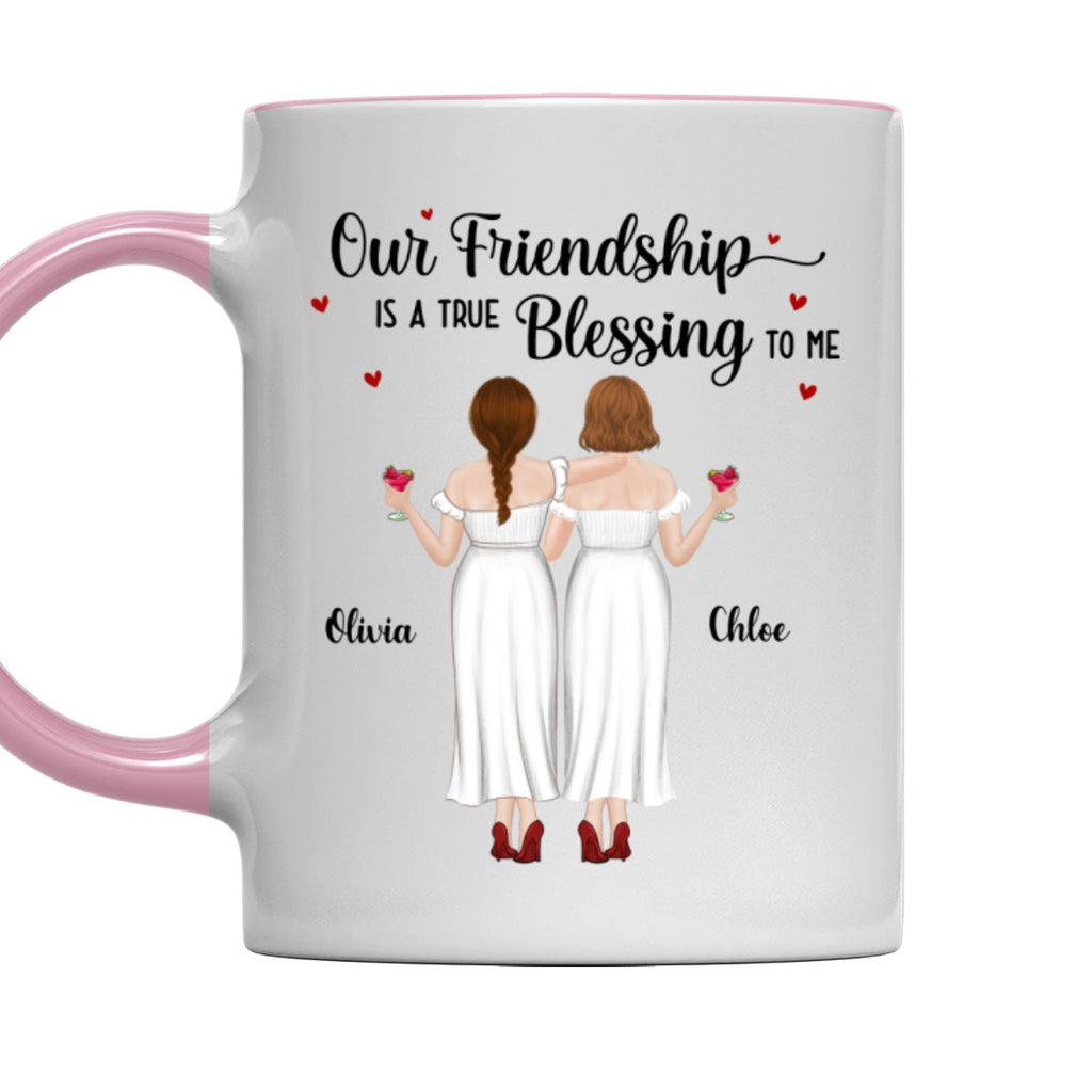 Custom Best Friend, Christmas & Birthday Friendship Keepsake Gift • Blessing To Me - Personalized Accent Mug