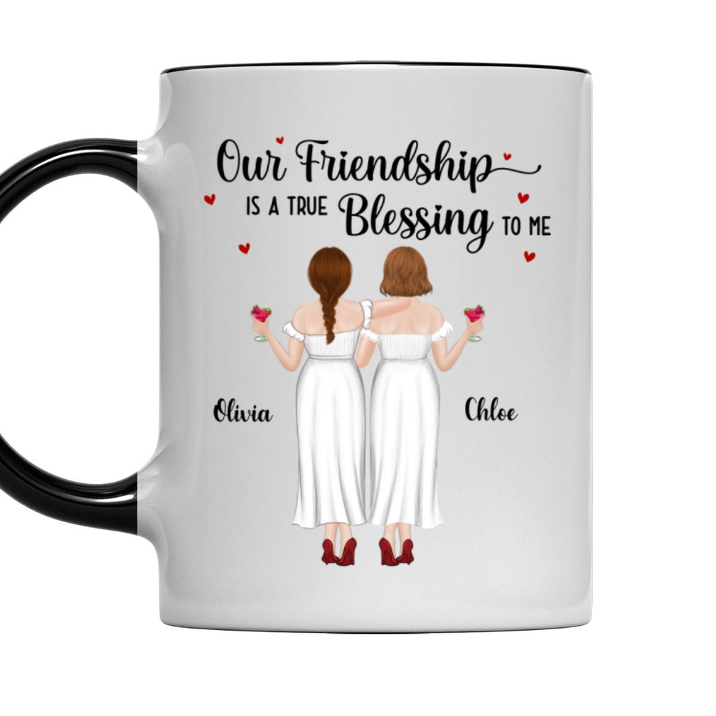 Custom Best Friend, Christmas & Birthday Friendship Keepsake Gift • Blessing To Me - Personalized Accent Mug