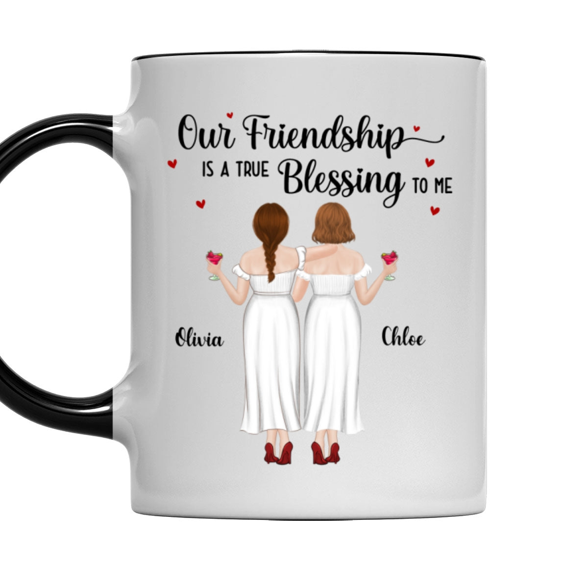 Custom Best Friend, Christmas & Birthday Friendship Keepsake Gift • Blessing To Me - Personalized Accent Mug