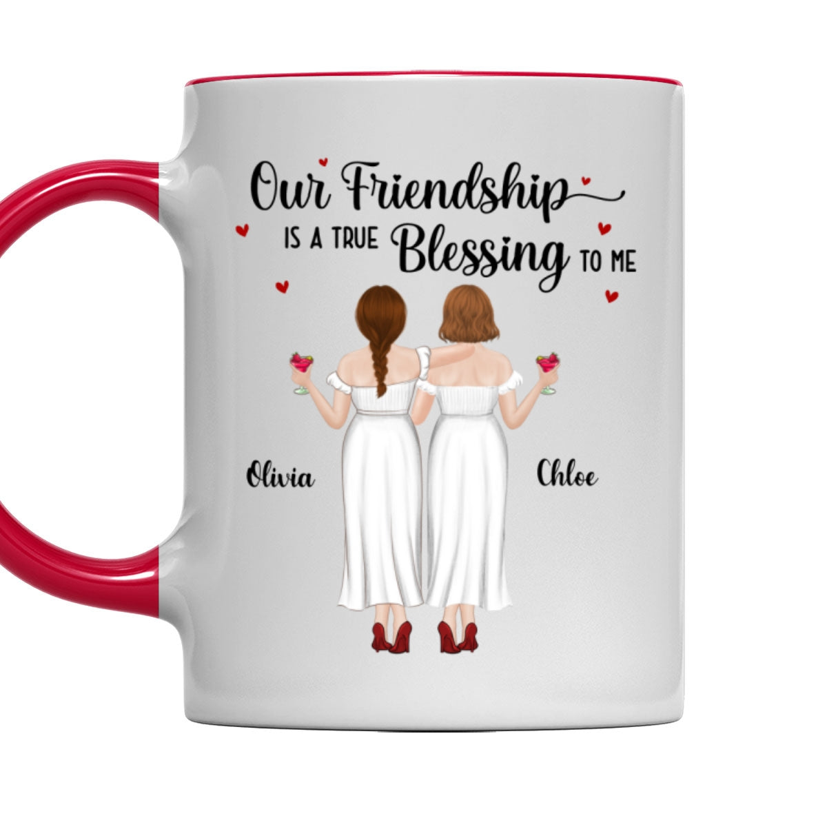 Custom Best Friend, Christmas & Birthday Friendship Keepsake Gift • Blessing To Me - Personalized Accent Mug