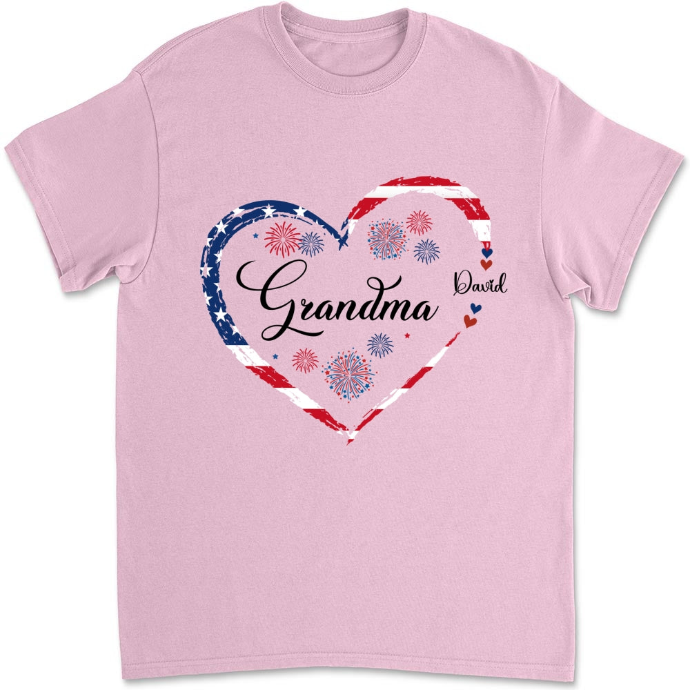 Custom Christmas & Birthday Gift for Grandma • Love Being Grandma 4th Of July - Personalized Shirt