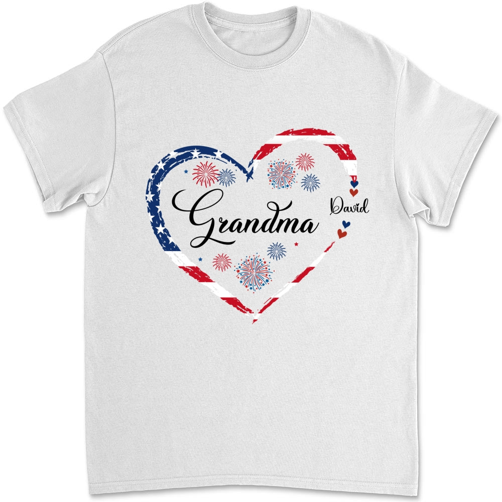 Custom Christmas & Birthday Gift for Grandma • Love Being Grandma 4th Of July - Personalized Shirt