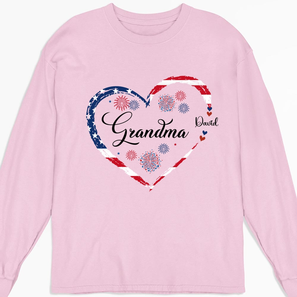 Custom Christmas & Birthday Gift for Grandma • Love Being Grandma 4th Of July - Personalized Shirt
