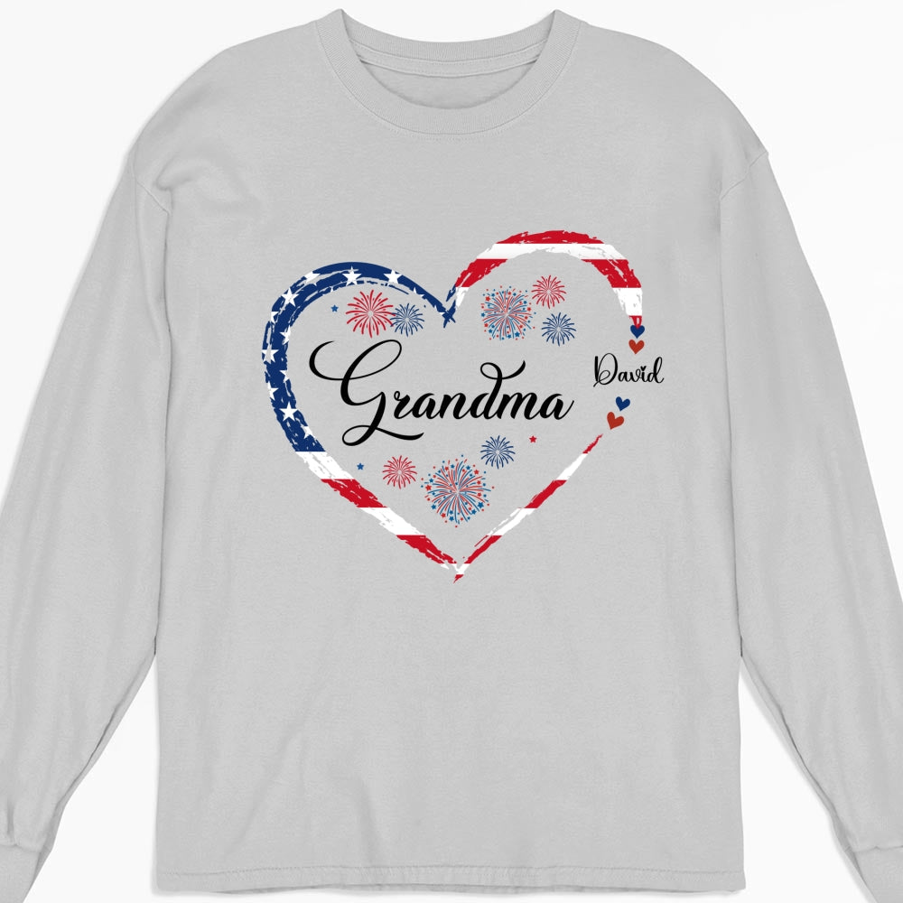 Custom Christmas & Birthday Gift for Grandma • Love Being Grandma 4th Of July - Personalized Shirt