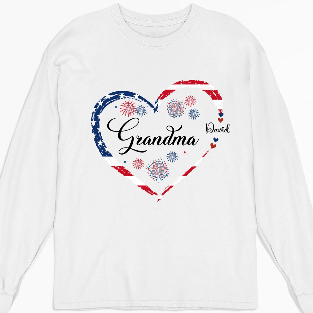 Custom Christmas & Birthday Gift for Grandma • Love Being Grandma 4th Of July - Personalized Shirt
