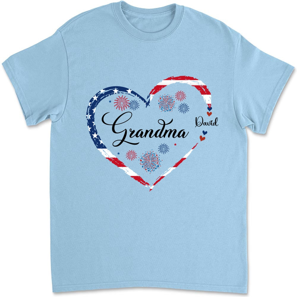 Custom Christmas & Birthday Gift for Grandma • Love Being Grandma 4th Of July - Personalized Shirt