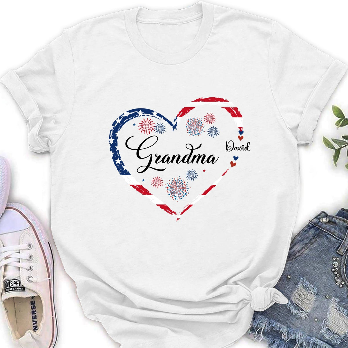 Custom Christmas & Birthday Gift for Grandma • Love Being Grandma 4th Of July - Personalized Shirt