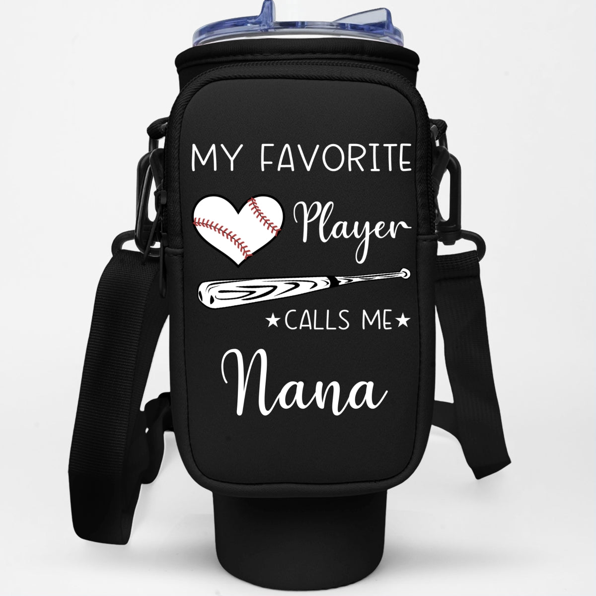 Grandma Little Champion - Personalized Water Bottle Carrier Bag