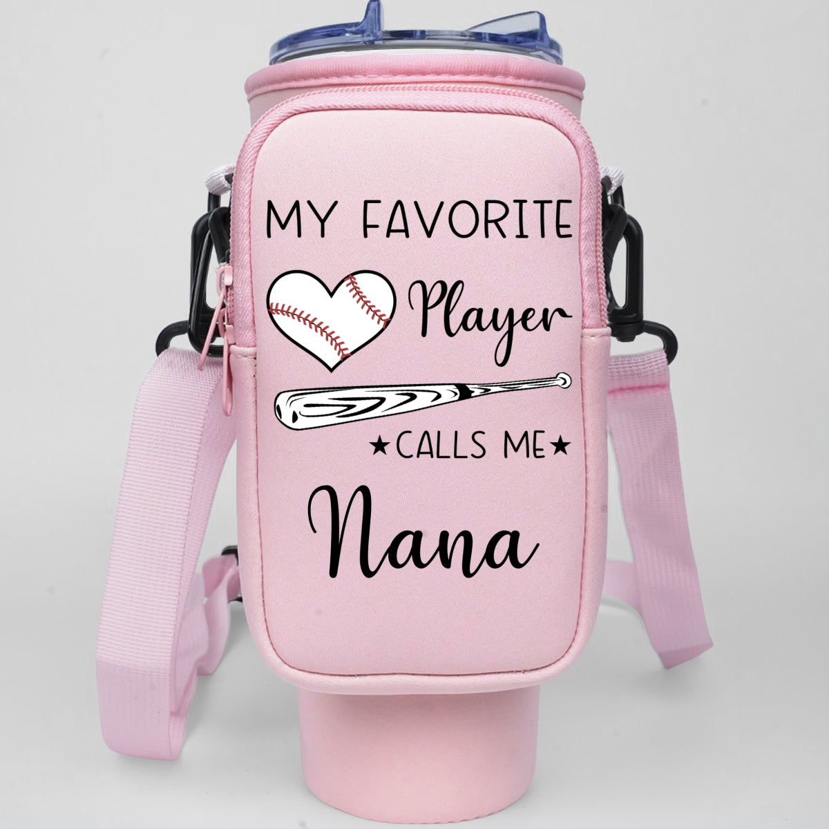Grandma Little Champion - Personalized Water Bottle Carrier Bag