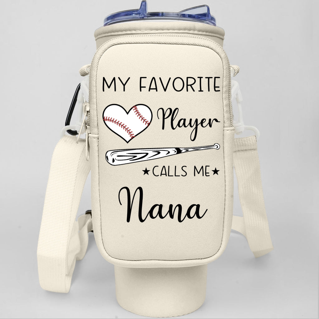 Grandma Little Champion - Personalized Water Bottle Carrier Bag
