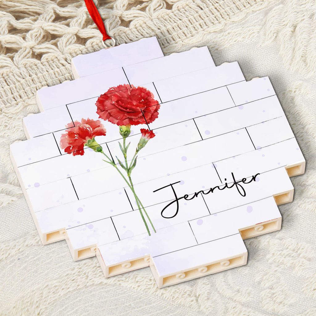 Custom Friendship Christmas Ornament, Best Friend Gift •  Flower Garden - Personalized Puzzle Ornament