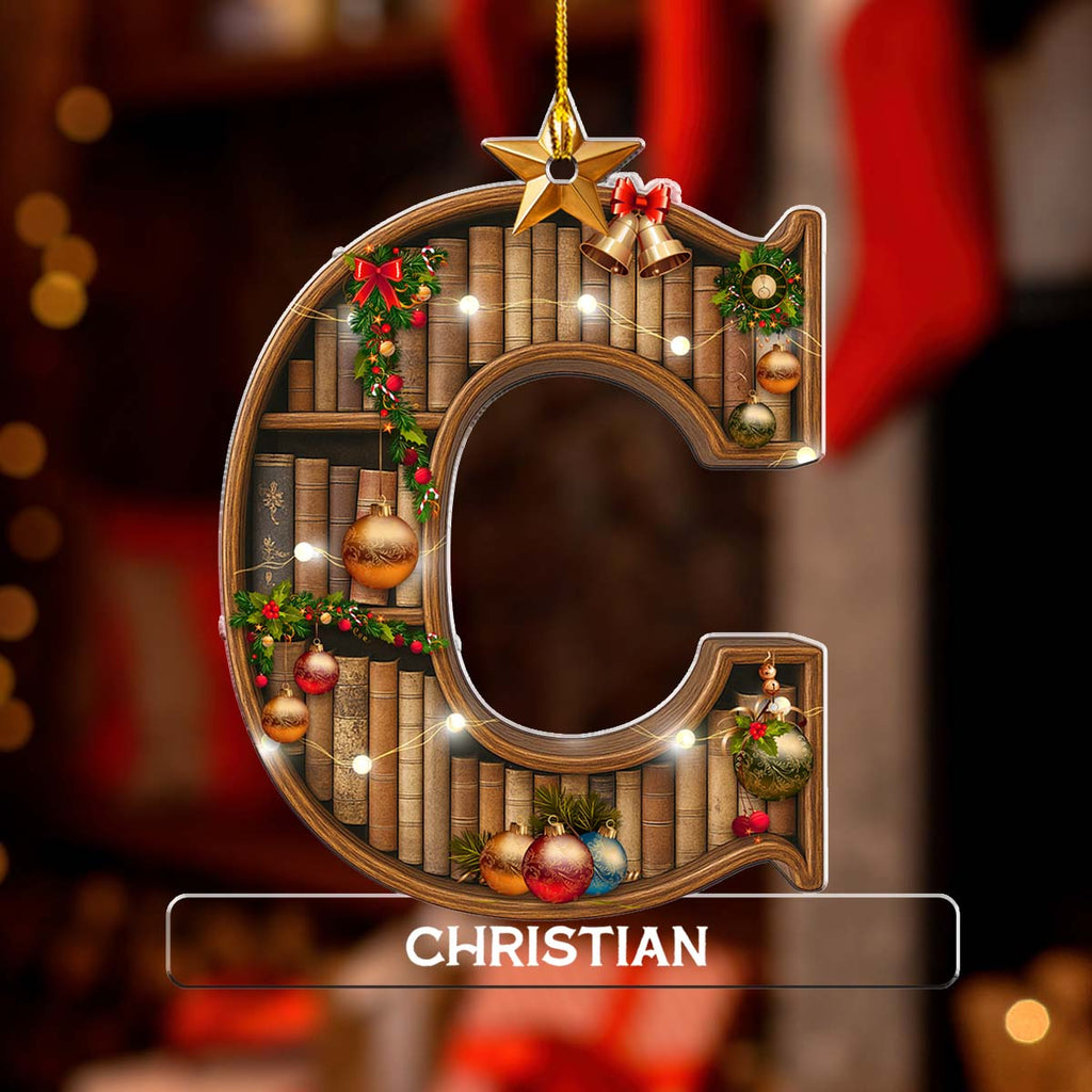 Custom Keepsake Christmas Ornament •  Bookaholic Christmas - Personalized Acrylic Ornament