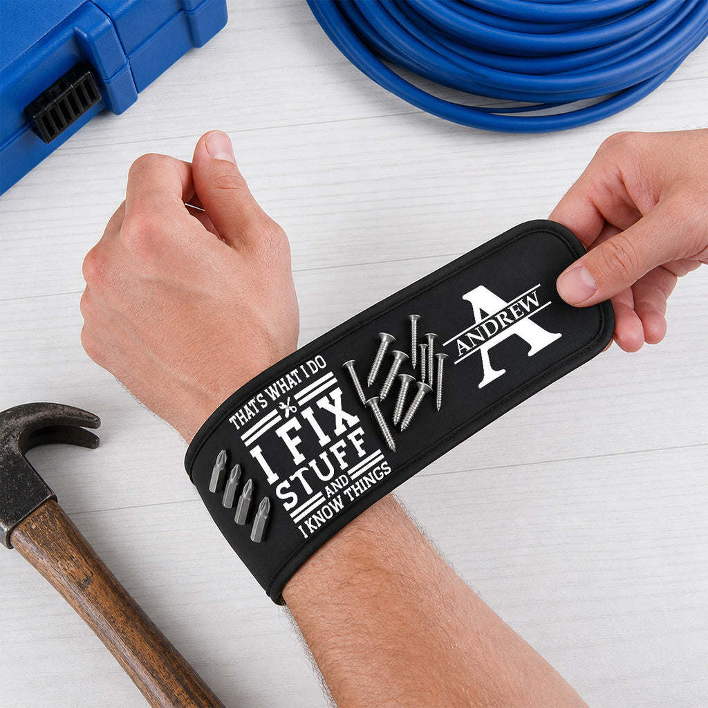 Vintage Monogram - Personalized Magnetic Tool Wristband