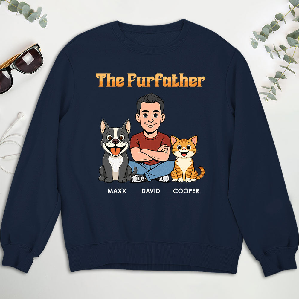 Custom Christmas & Birthday Keepsake Gift • The Furfather Retro - Personalized Shirt