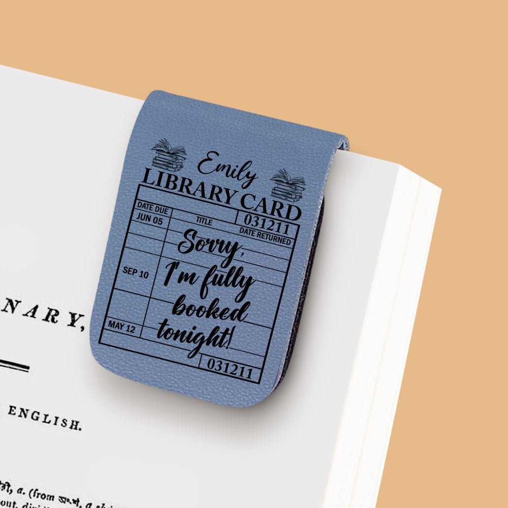 Fully Booked Tonight - Personalized Leather Bookmark