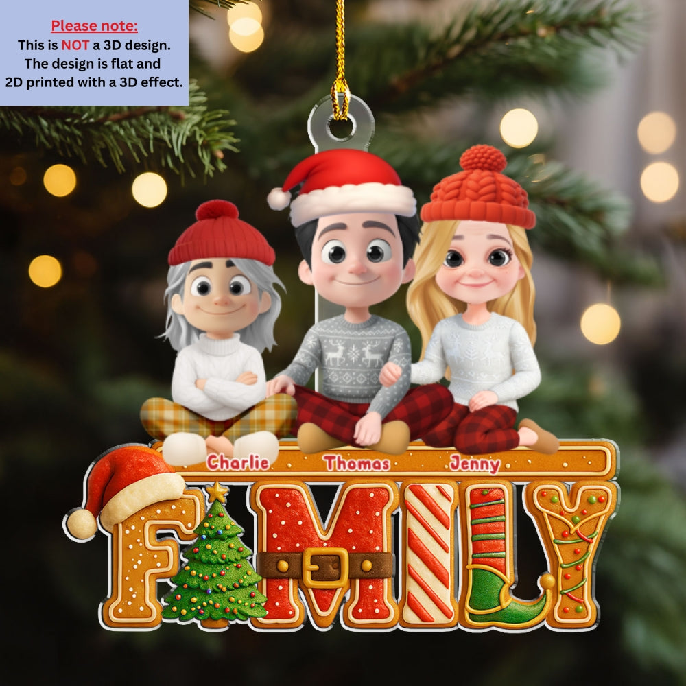 Custom Family Ornament, Christmas Gift for Family Members •  Our Christmas Cake Crew - Personalized Acrylic Ornament